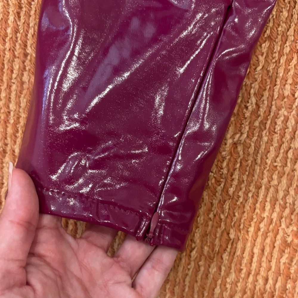 Fashionova Black AND Burgundy Vinyl Pants with soft interior (sweat proof) +more - Picture 7 of 16